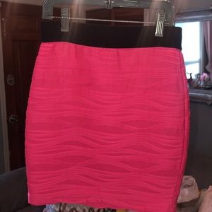 Hot pink skirt bodycon fitted